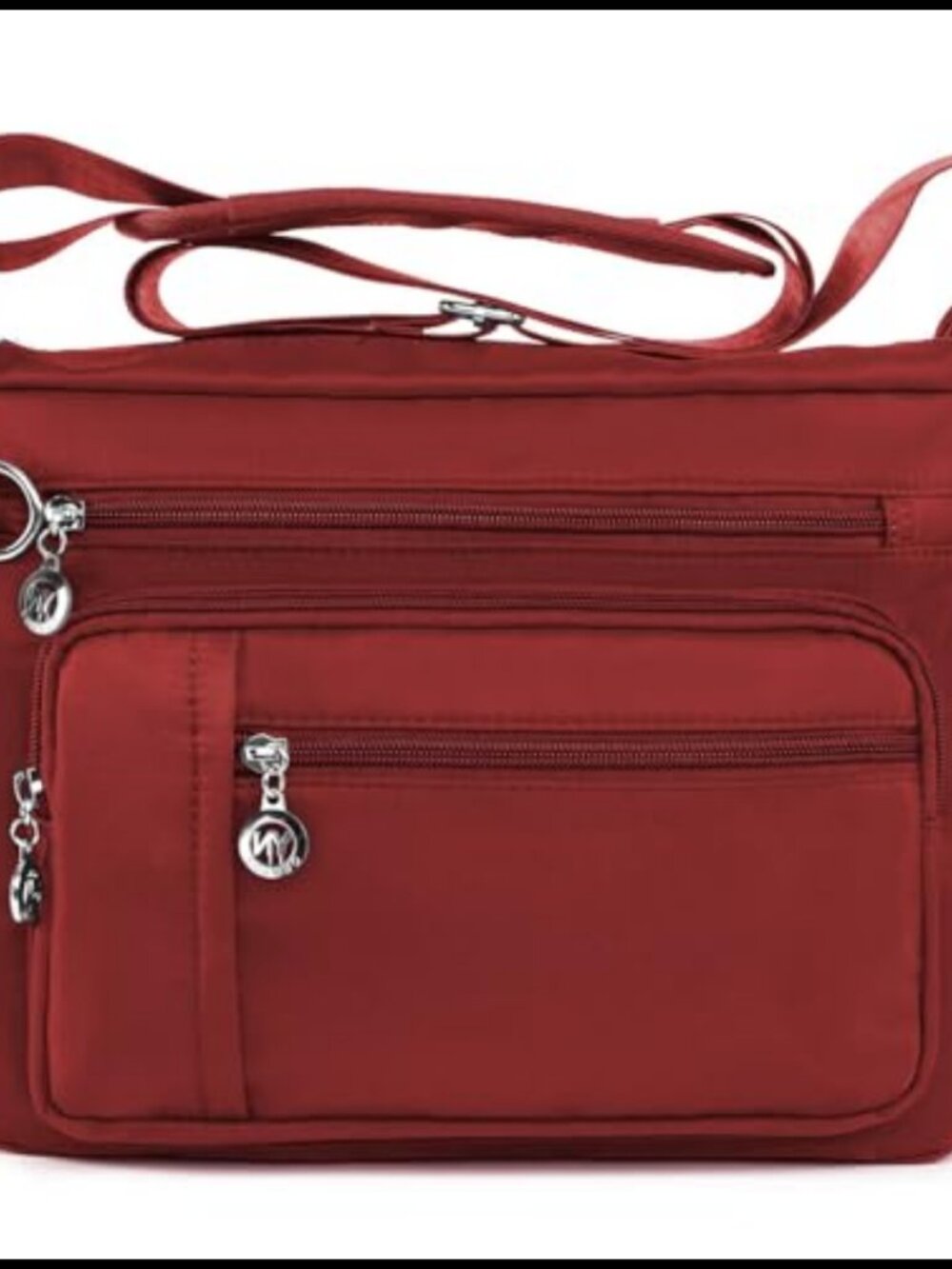 Nylon Crossbody Bag with Pockets and Compartments Waterproof Shoulder Purse